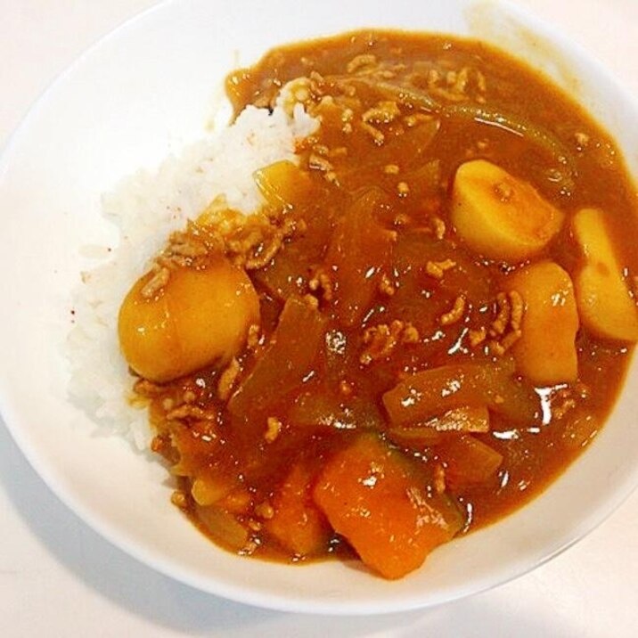 トロトロゴロゴロ☆里芋とかぼちゃとひき肉のカレー